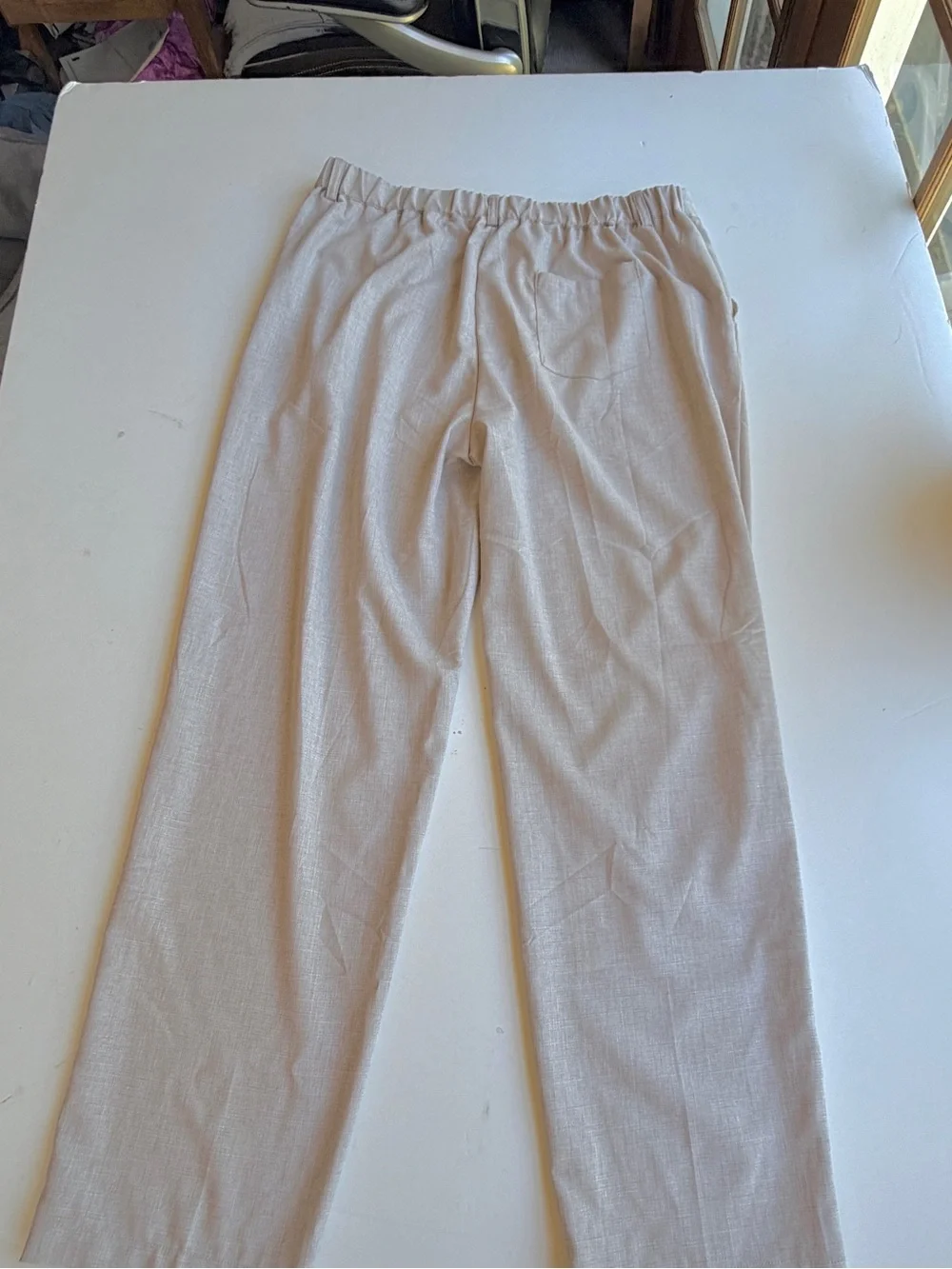 Runcati Pant Pleated Trousers Elastic Back Mens Size XL Lightweight Loose Fit